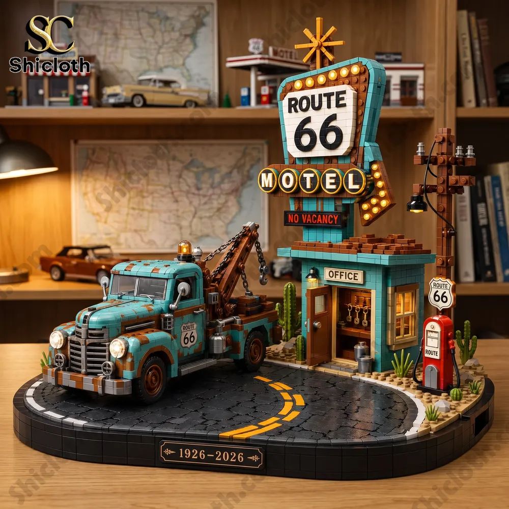 Route 66 The Haunted Mother Road Centennial Building Brick Set