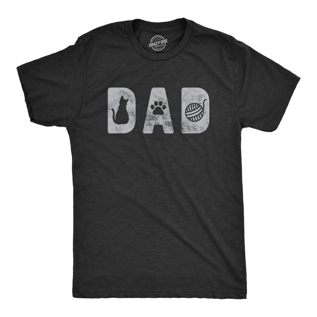 Mens Dad Cat T Shirt Funny Pet Kitty Cute Dad Graphic Novelty Tee