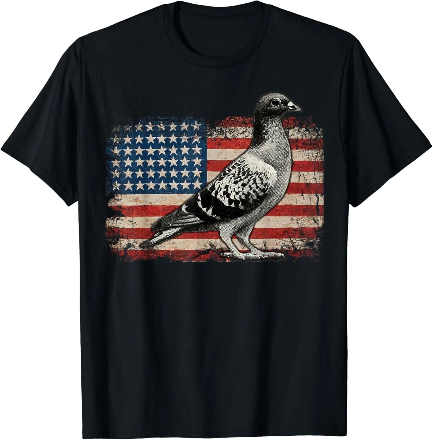 Pigeon Bird 4th of July USA Patriotic Gift  pigeon USA flag T-Shirt