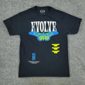 IML Shirt Men's Medium Black Evolved Butterfly Isaac Morris Graphic Short Sleeve