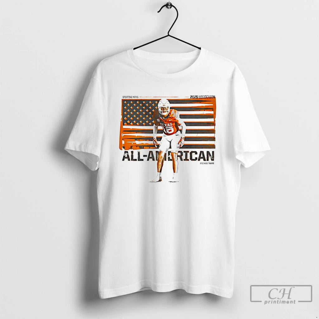 Classic Michael Taaffe Texas Longhorns All American 2025 Midseason T Shirts