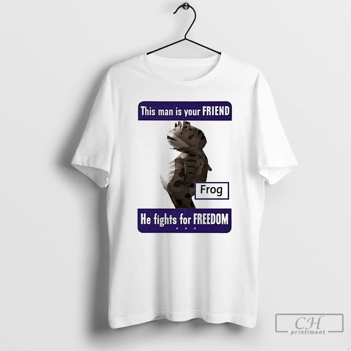 Classic This Man Is Your Friend Frog He Fights For Freedom Anti Ice T Shirts