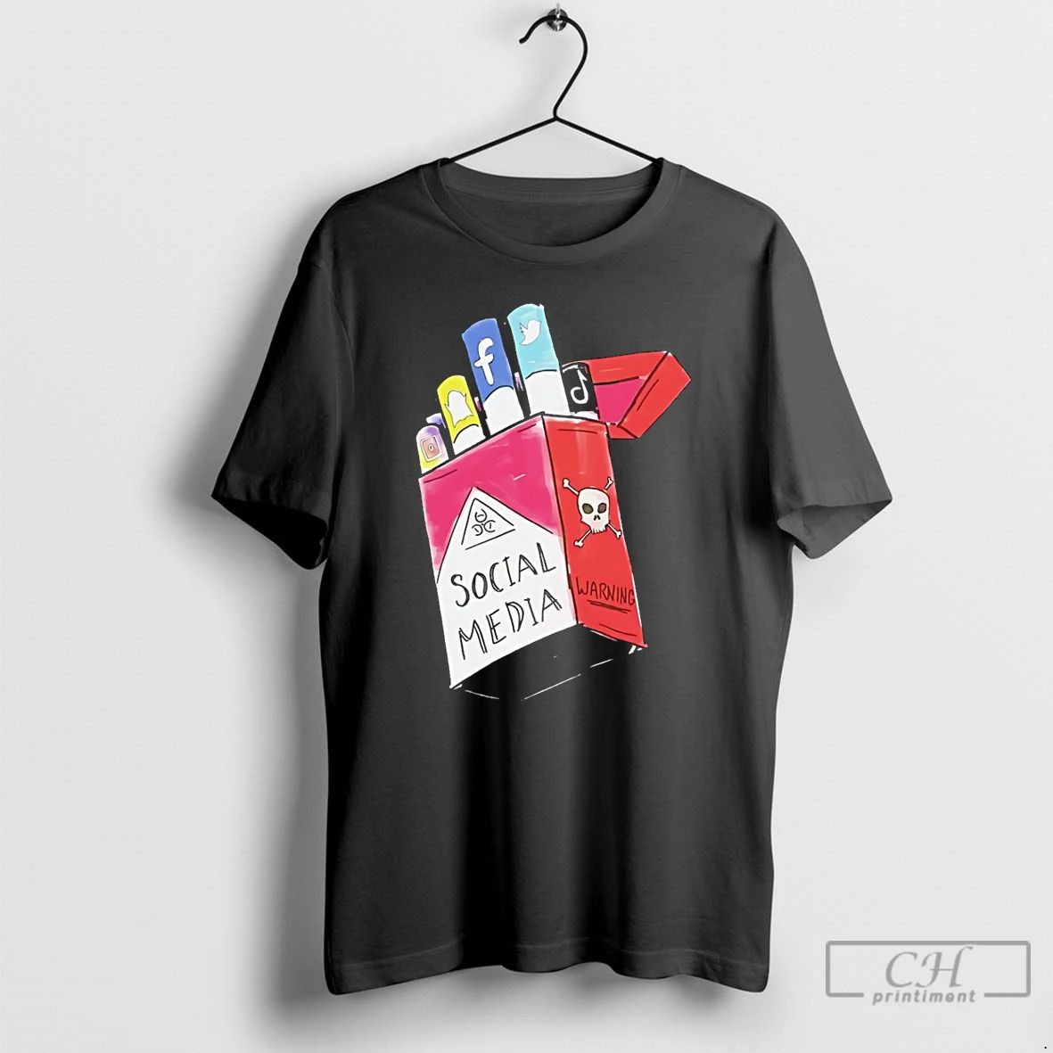 Classic Social Media X Cigarette Funny T Shirts