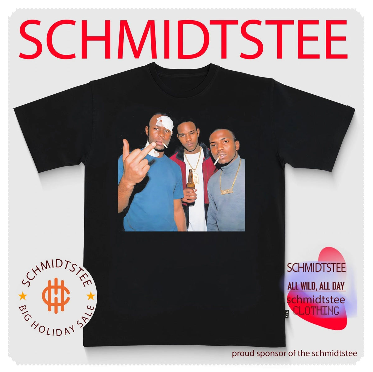 Paid in Full 2002 crime film characters middle finger shirt