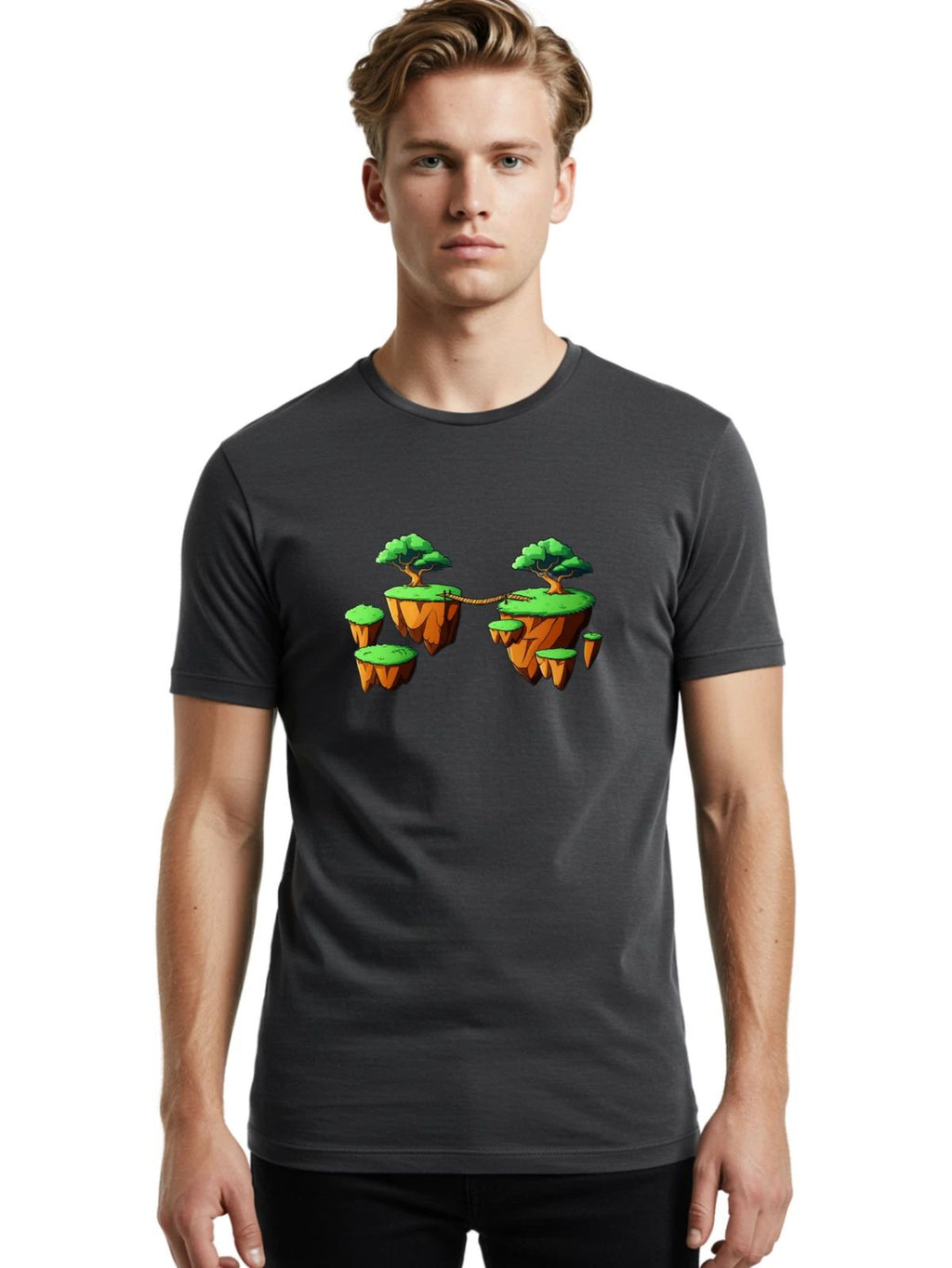 Floating-Islands-6 Mens Graphic Tee, 100% Cotton, Casual Summer Wear
