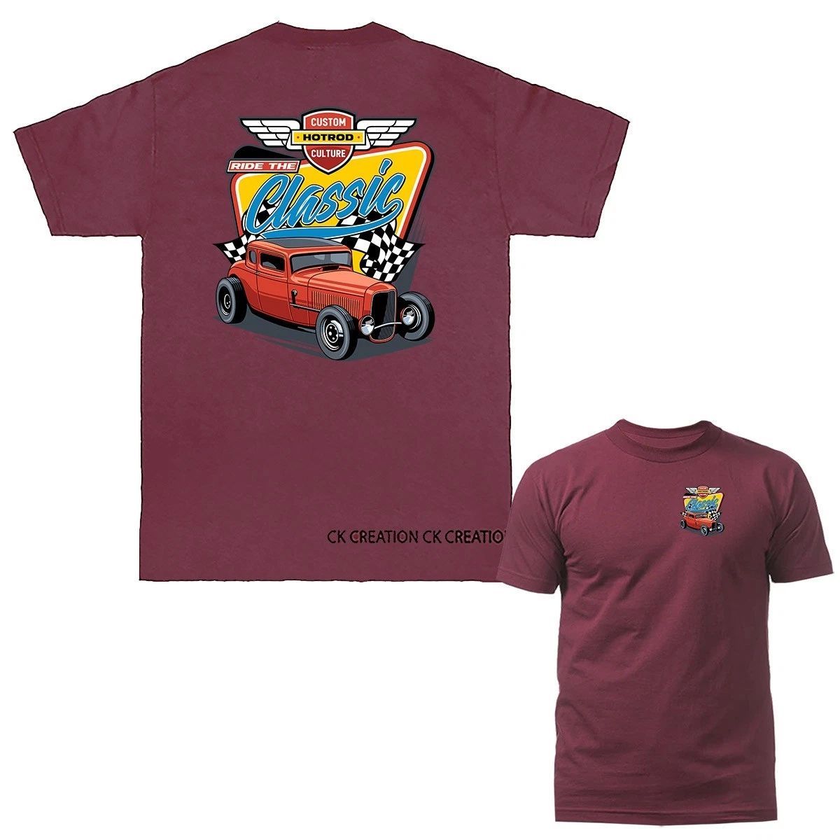Custom Culture Hot Rod Garage Classic Vintage Car Automobile Graphic T-shirt