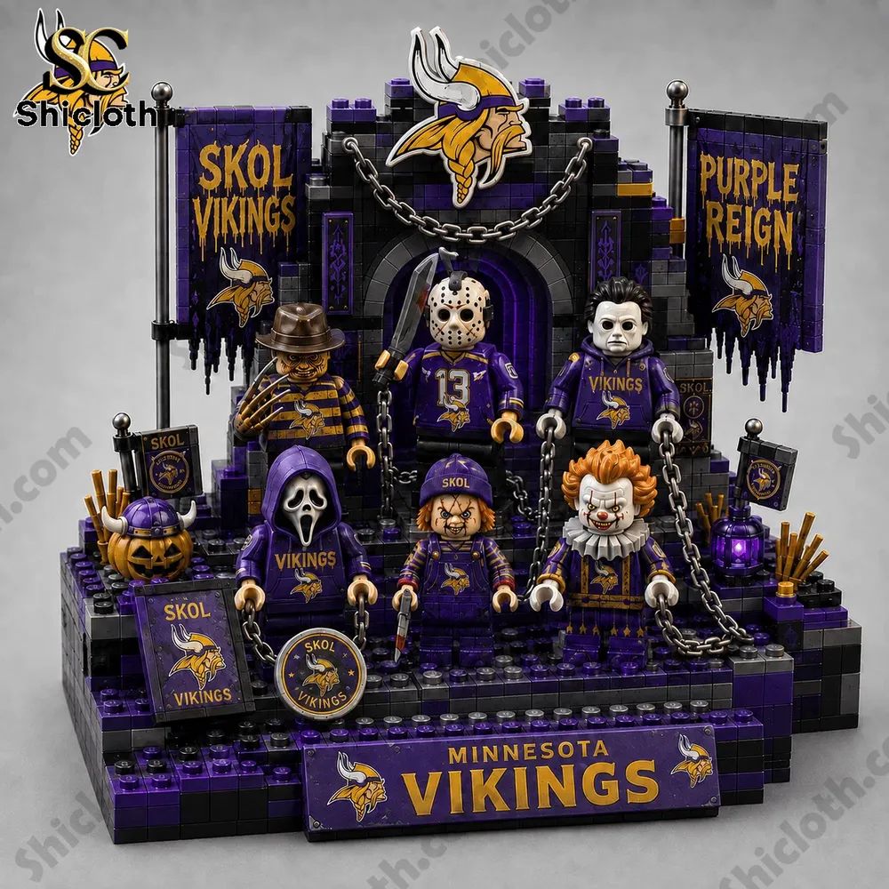 Minnesota Vikings Skol Halloween Edition Building Blocks Set