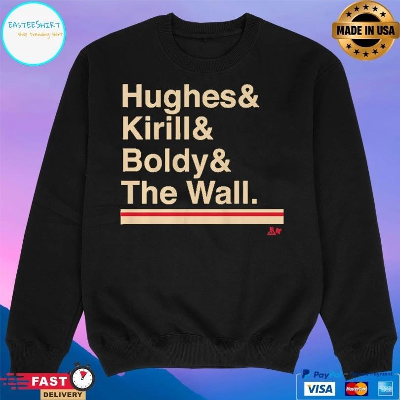 Minnesota Hockey Ampersand Hughes And Kirill And Boldy And The Wall Shirt
