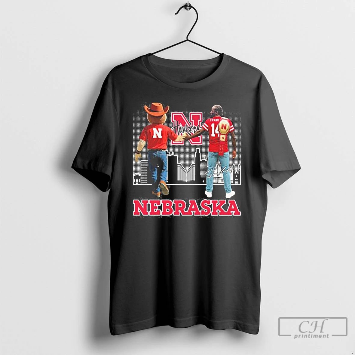 Classic Nebraska Cornhuskers Herbie Husker And Bud Crawford T Shirts