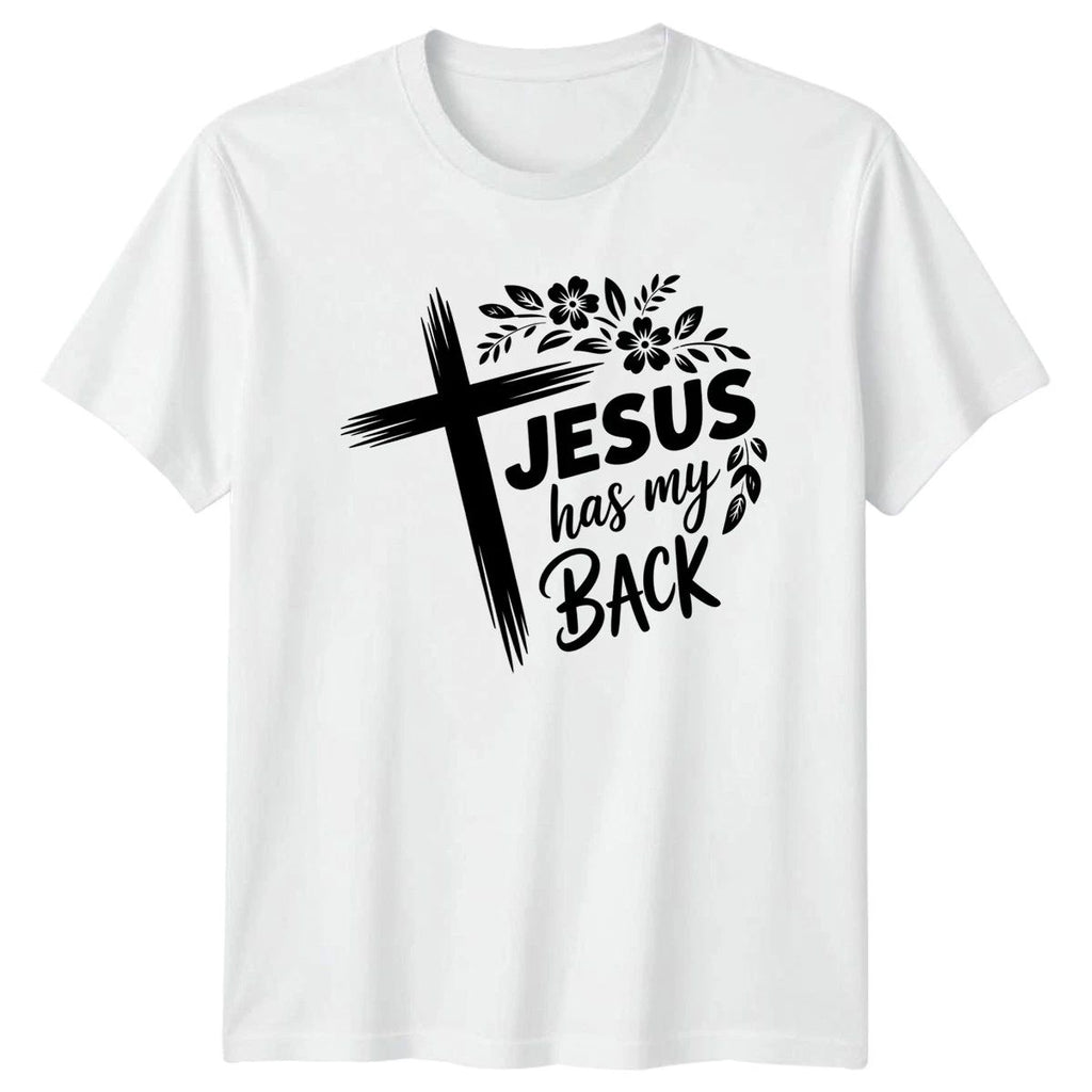 Jesus Has My Back T-Shirt Faith Inspirational Christian Easter Gift