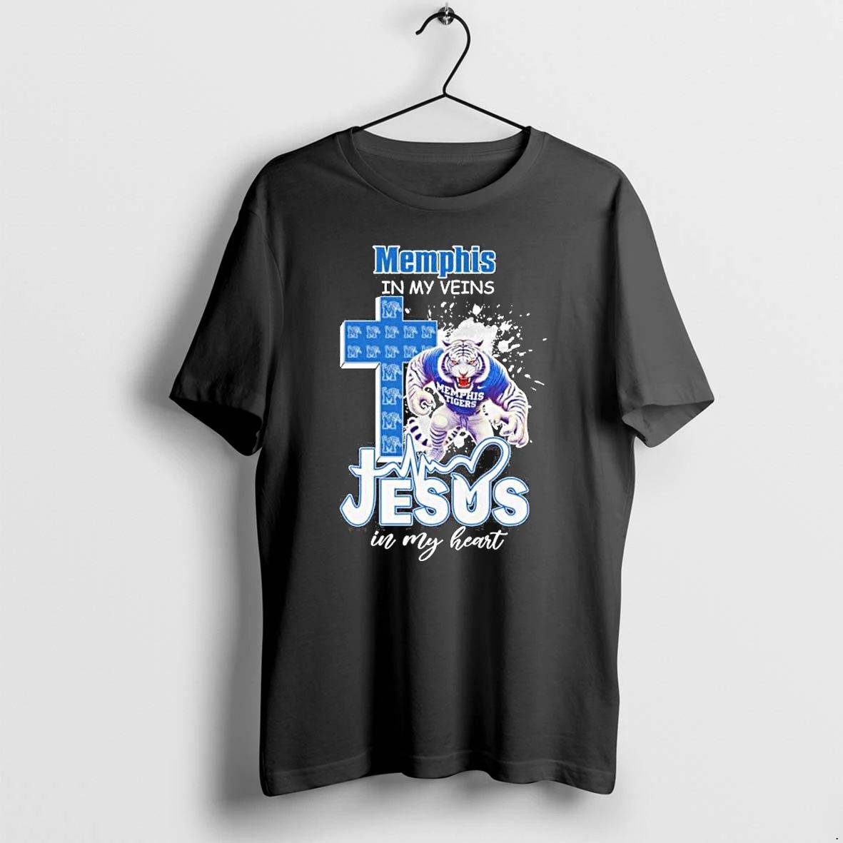 Memphis Tigers Mascot In My Veins Jesus In My Heart Tshirts Sweater