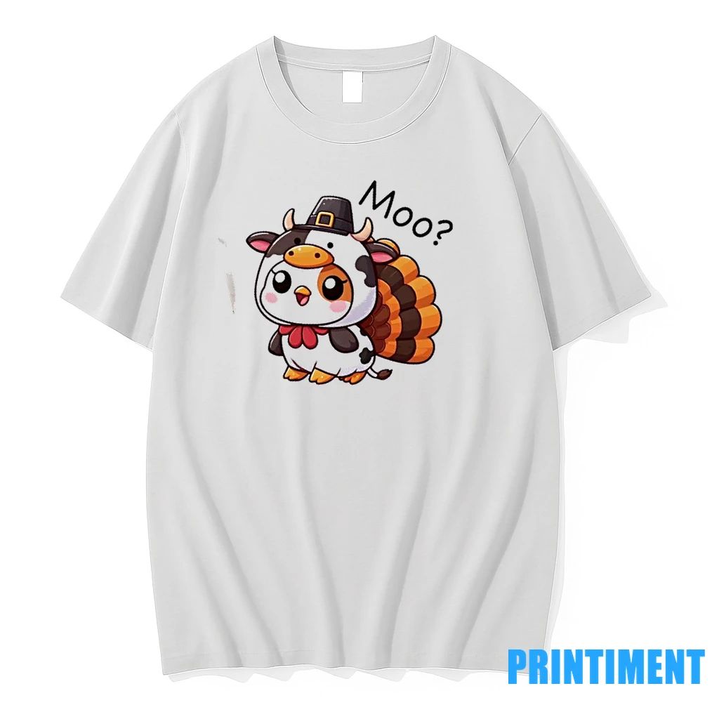 Cute Turkey Cow Moo Funny Thanksgiving Tshirts Sweater