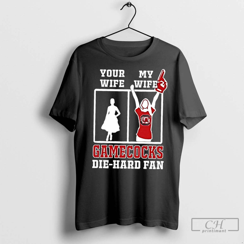 Classic My Wife South Carolina Gamecocks Football Die Hard Fan