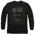ACDC Rock Label Mens Long Sleeve T-Shirt, Black