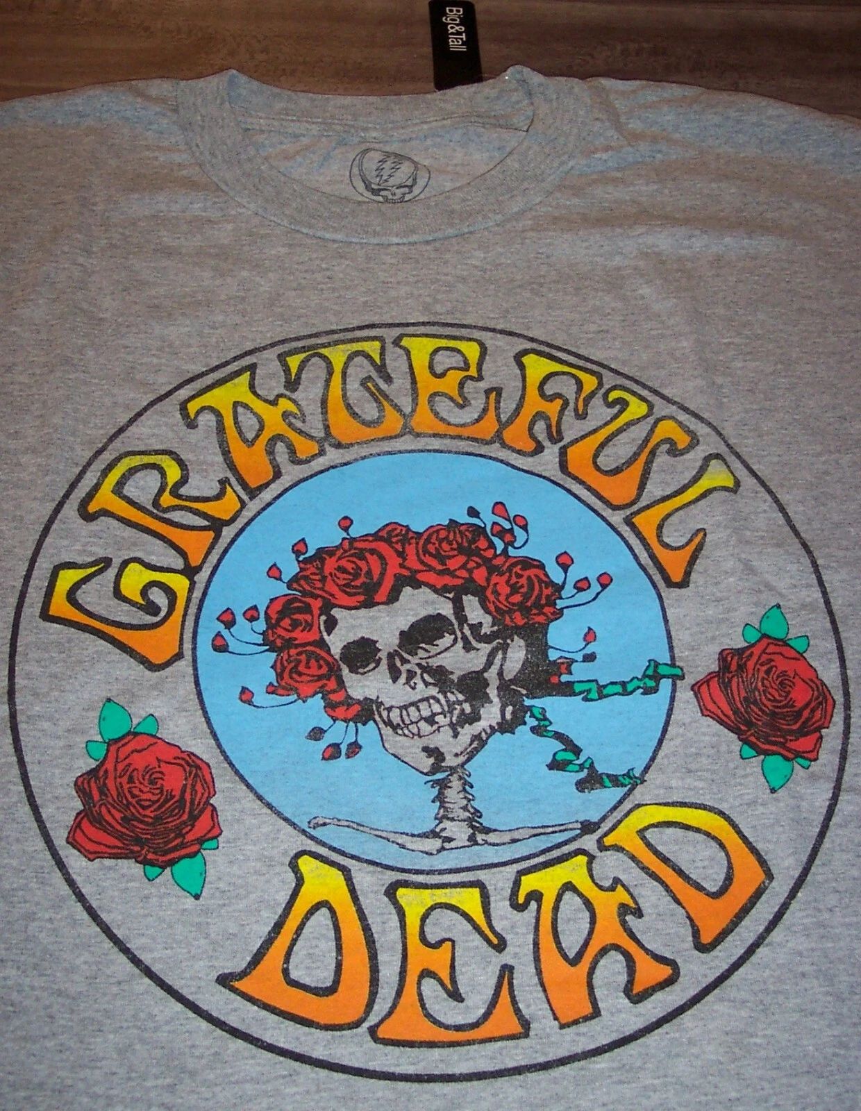 VIntage Style GRATEFUL DEAD Skull Roses BAND T-Shirt BIG & TALL 4XLB 4XL NEW