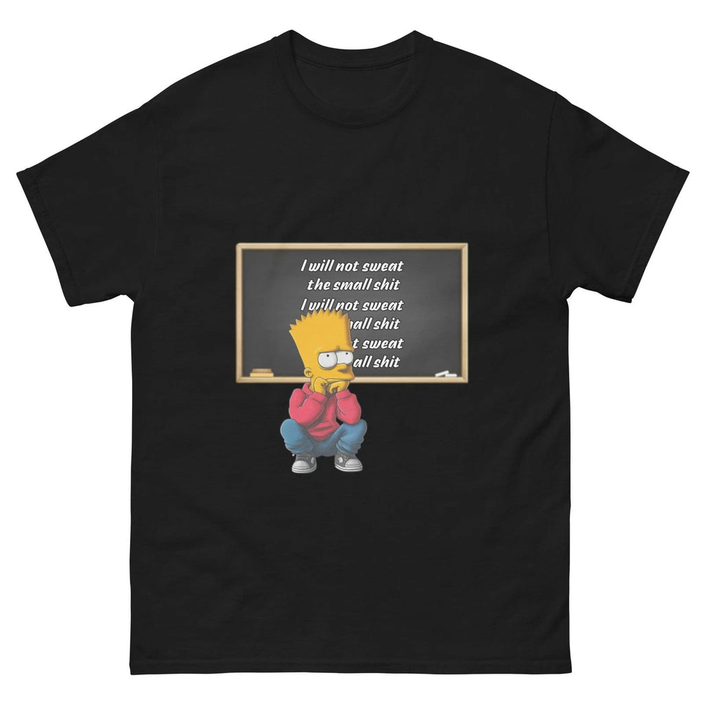 The Simpsons Bart Motivational Graphic Black T-shirt Size S-5XL