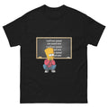 The Simpsons Bart Motivational Graphic Black T-shirt Size S-5XL