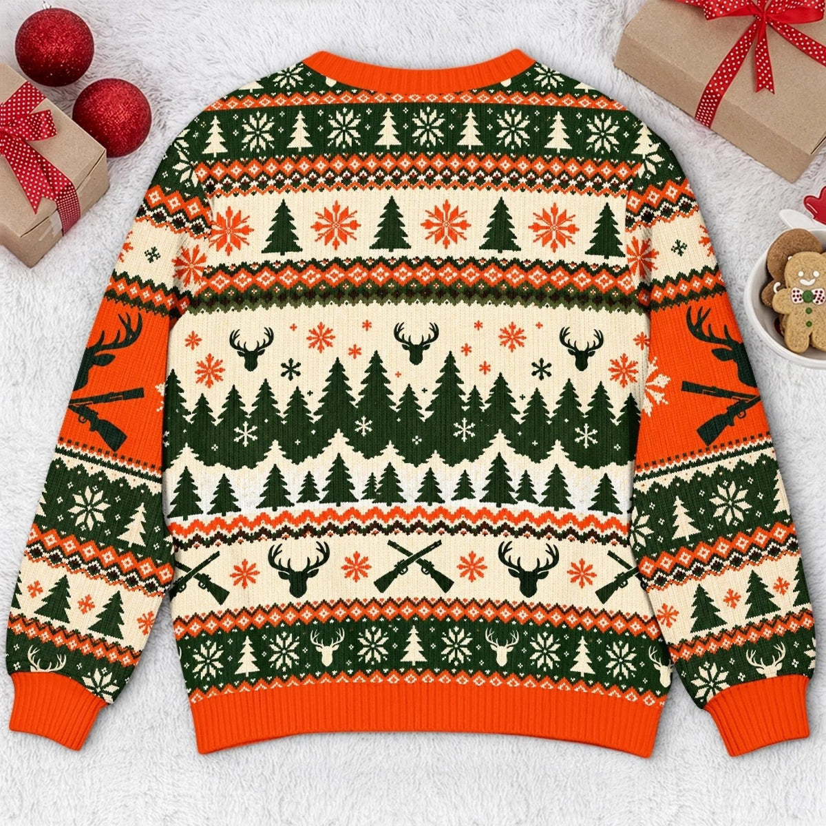 Custom Photo Christmas Hunting Gifts for Men - Personalized Ugly Sweatshirt