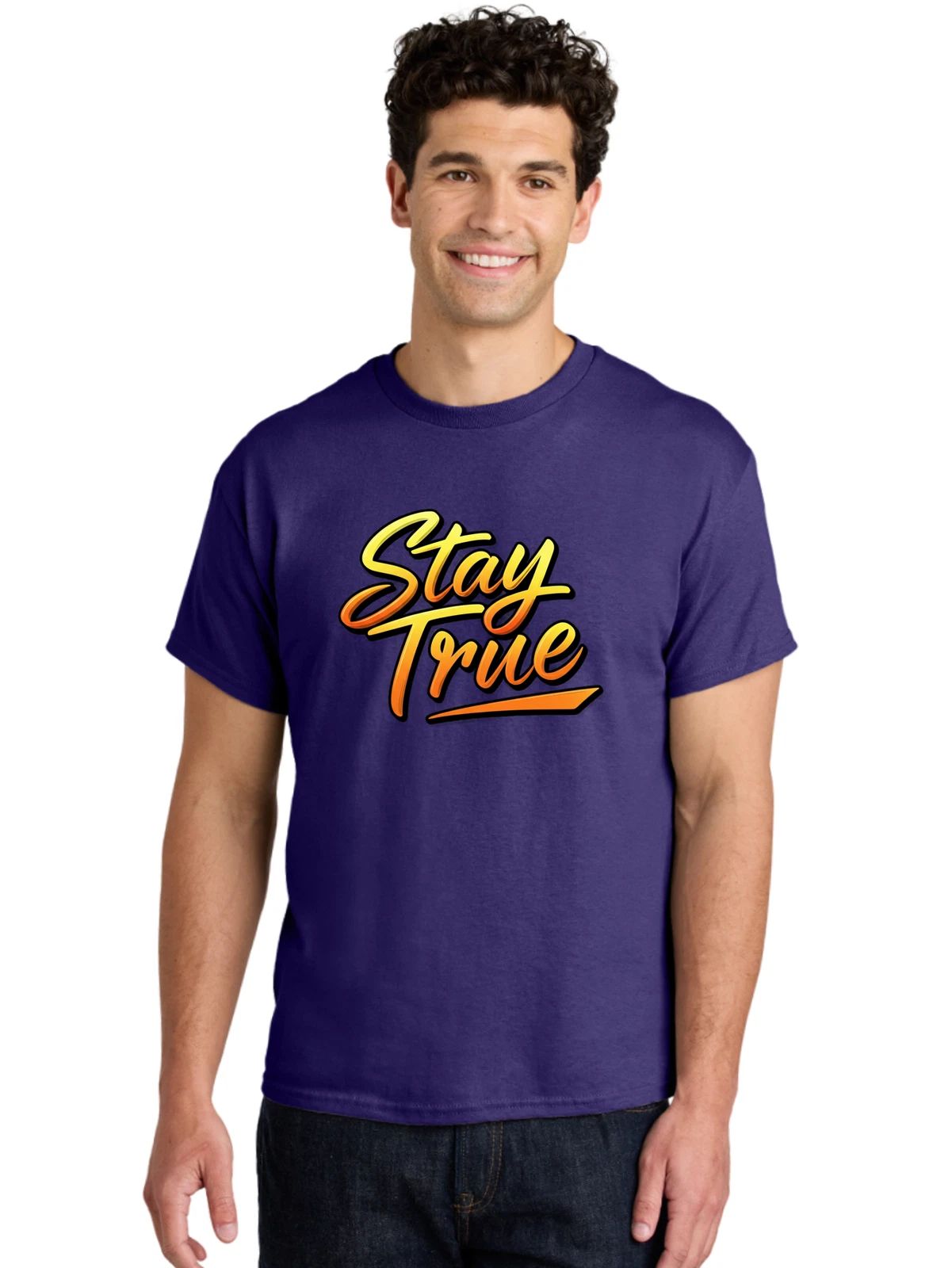 Stay-True-8 Mens Graphic Tee, 100% Cotton, Casual Summer Wear