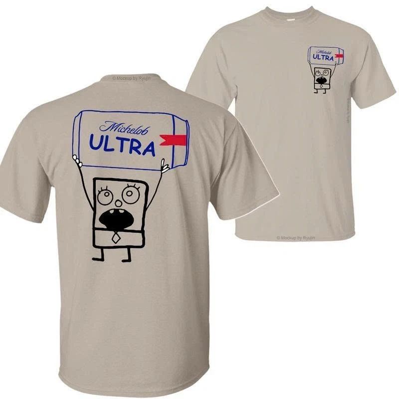Michelob Ultra Beer Doodlebob Tshirt , Doodlebob Shirt Michelob Ultra Beer Shirt