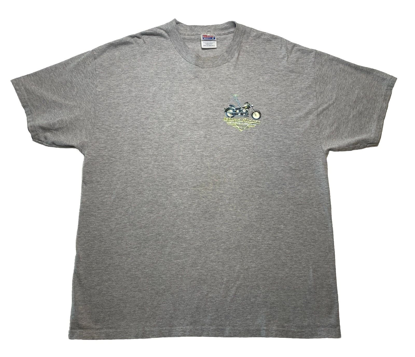Island Riders Maui Hawaii T-shirt Motorcycle Volcano Men’s XL Gray