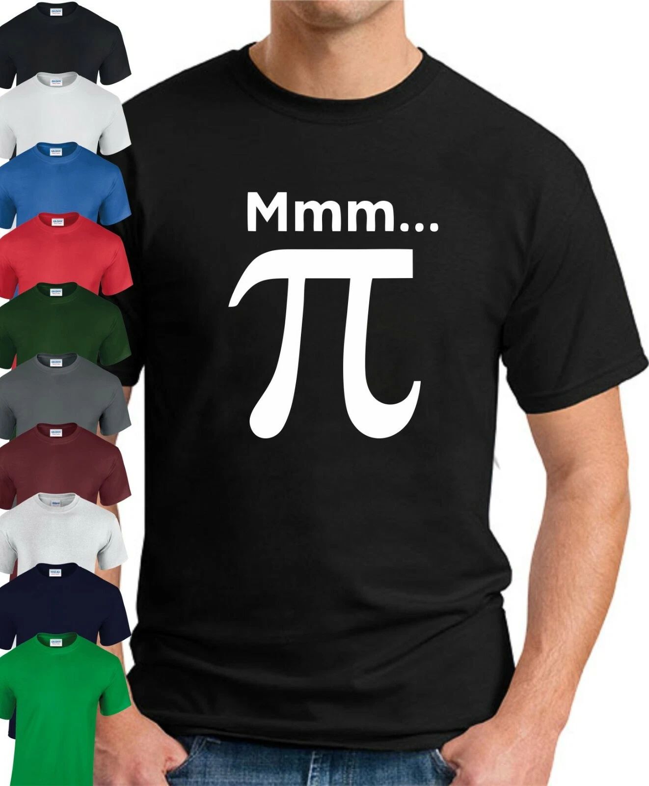 MMM...PI T-SHIRT > Funny Slogan Novelty Geek Nerd Maths Equations Numbers Top