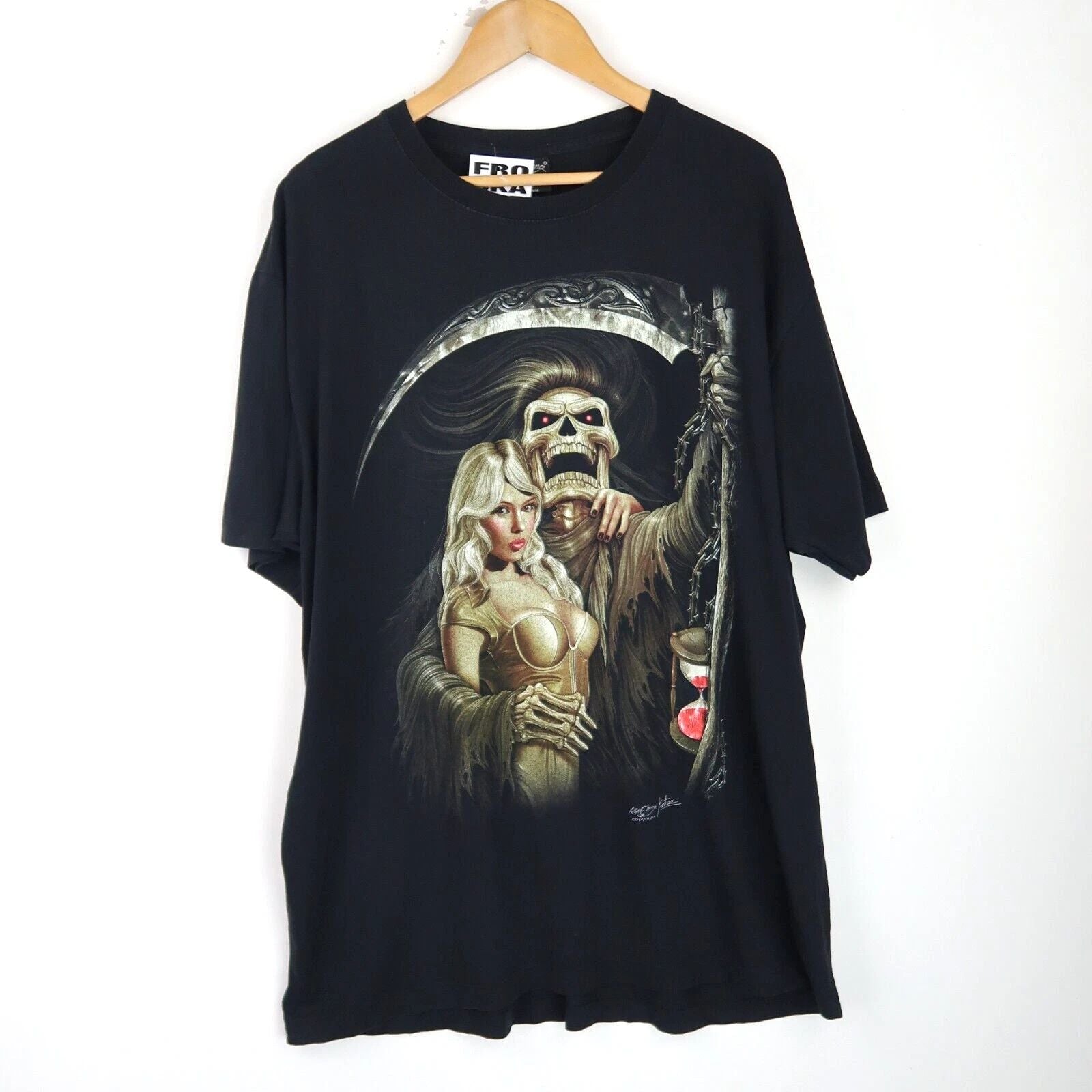 Vintage 90'S Fantasy Graphic T-shirt Biker Metal SZ XL (T7562)