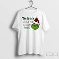 Classic The Grinch Stole My Lesson Plans Christmas White T Shirts
