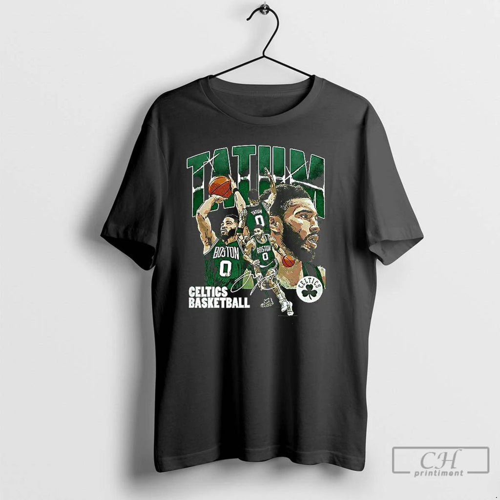 Classic Jayson Tatum Boston Celtics Nba Player Collage Signature T Shirts