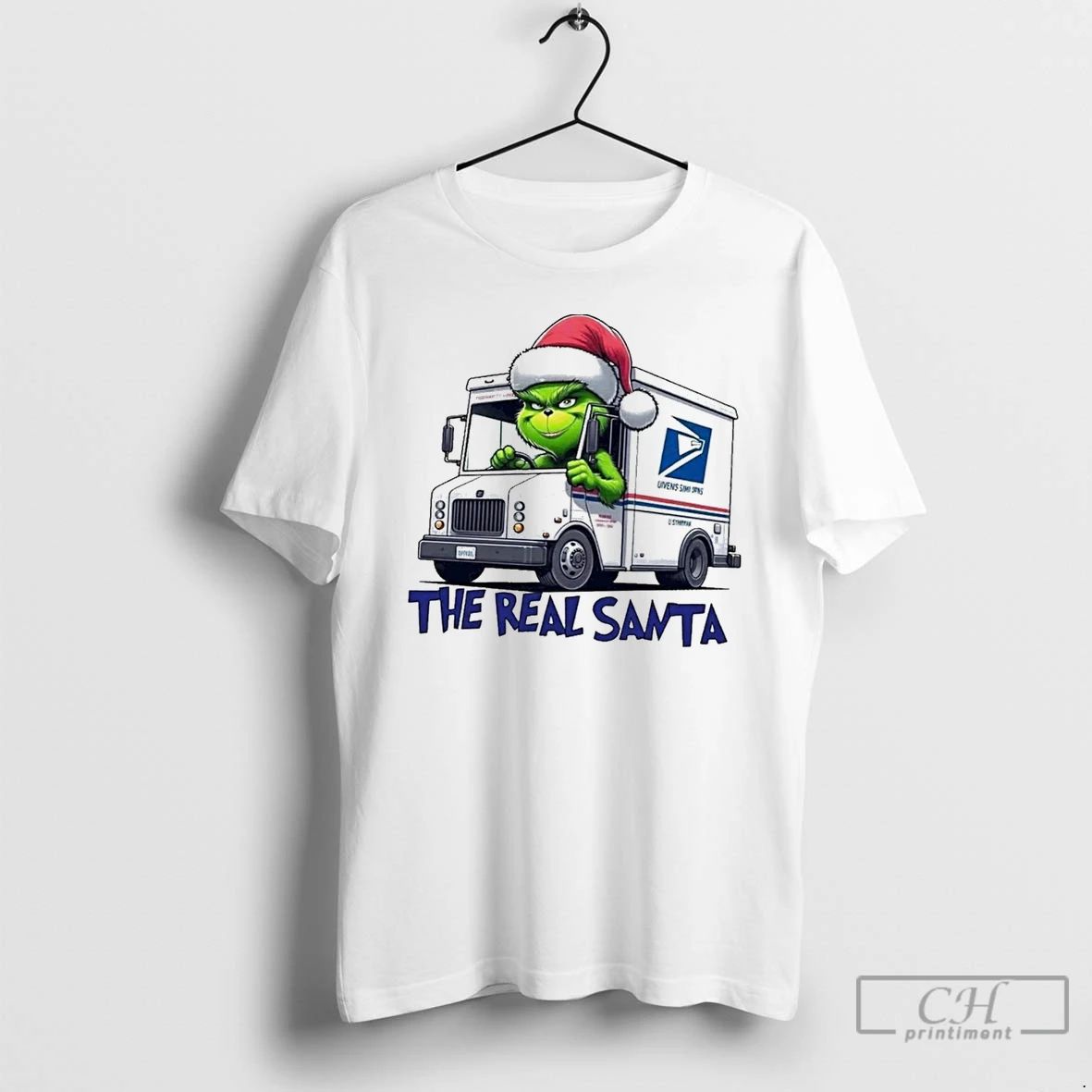 Classic Grinch The Real Santa Christmas White T Shirts