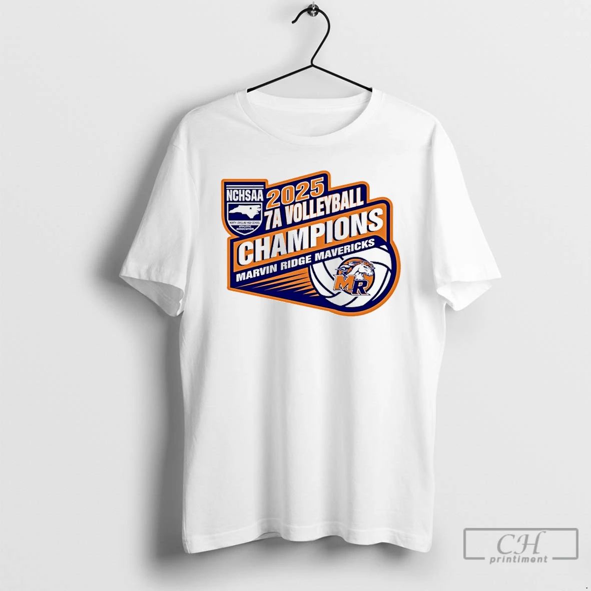 Premium Marvin Ridge Mavericks 2025 Nchsaa 7a Volleyball Champions T Shirts