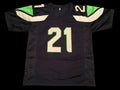 Custom Devon Witherspoon Blue Mesh Football Jersey