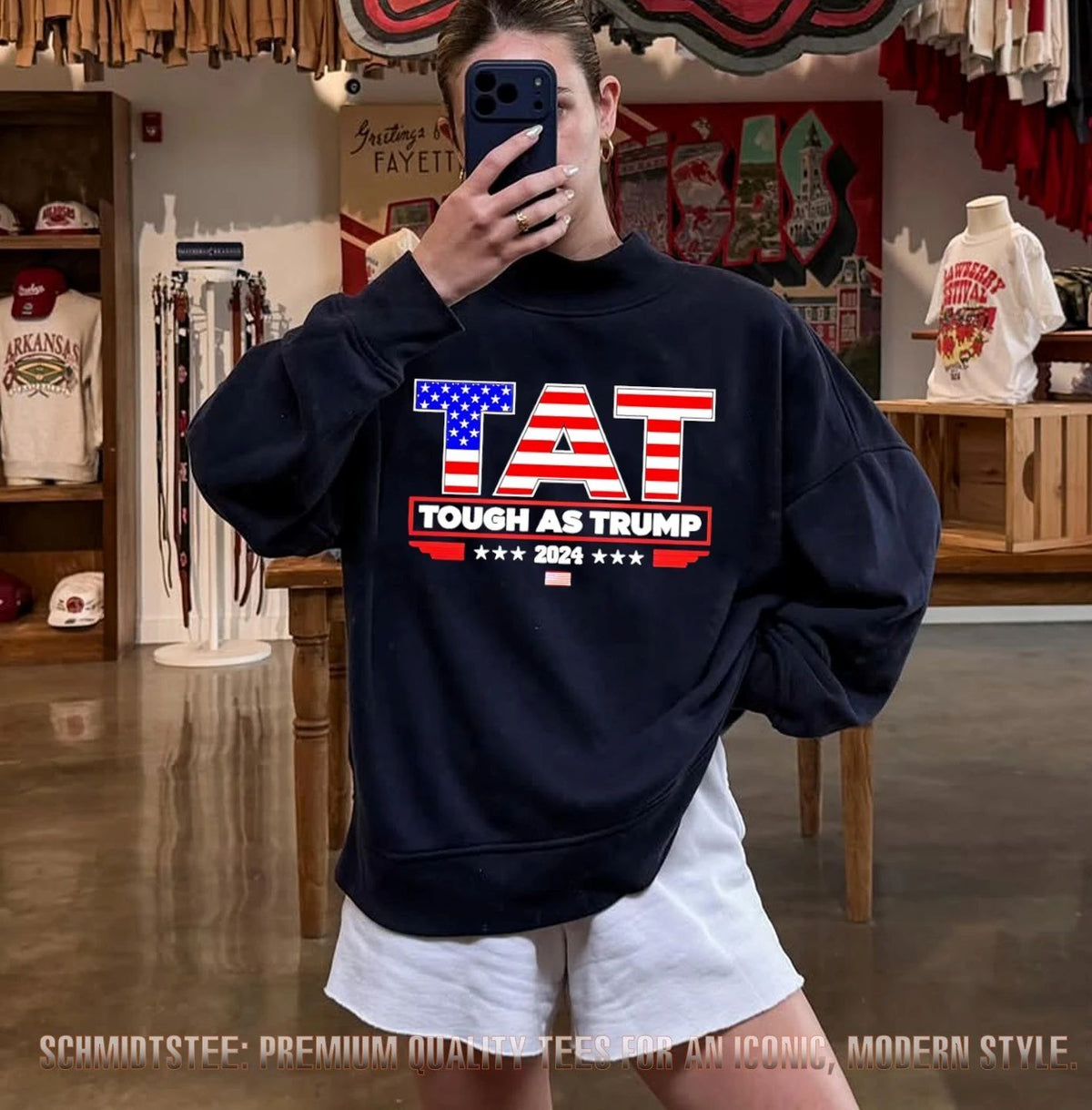 TAT Tough As Trump 2024 American flag shirt