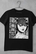 T-Shirt Tomie Junji Ito Uzumaki Horror Anime Manga Japanese Shirt Black