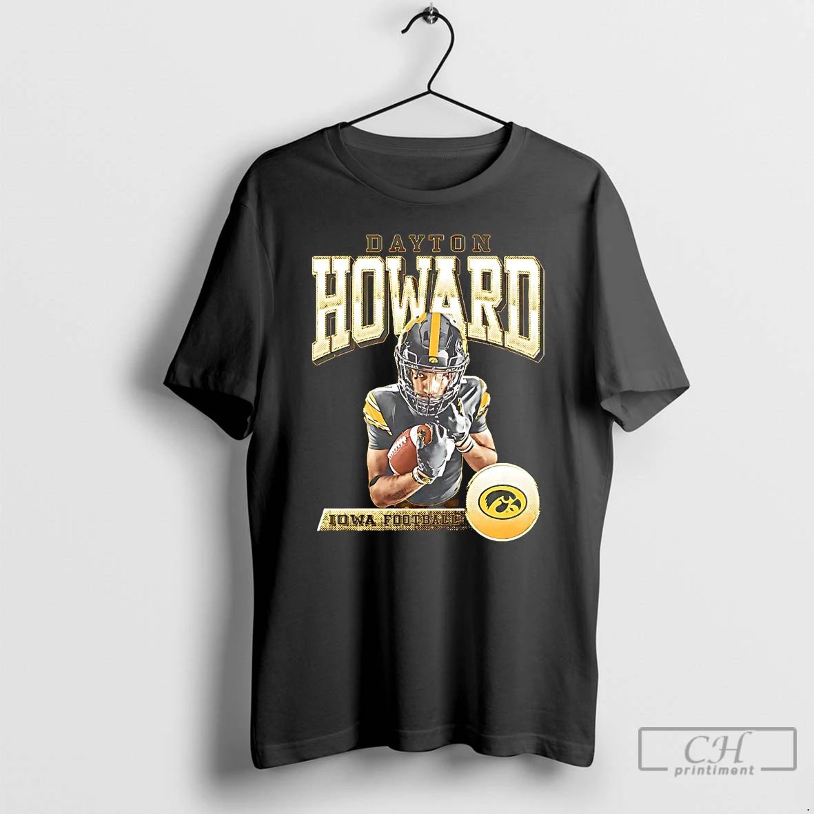Classic Dayton Howard Illustrated Iowa Hawkeyes T Shirts