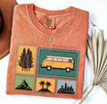 Retro Camping Postage Stamp Comfort Tee Boho Vintage Shirt Gift Idea