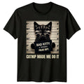 Bad Kitty Mugshot T-Shirt - Catnip Made Me Do It - Funny Cat T-Shirt