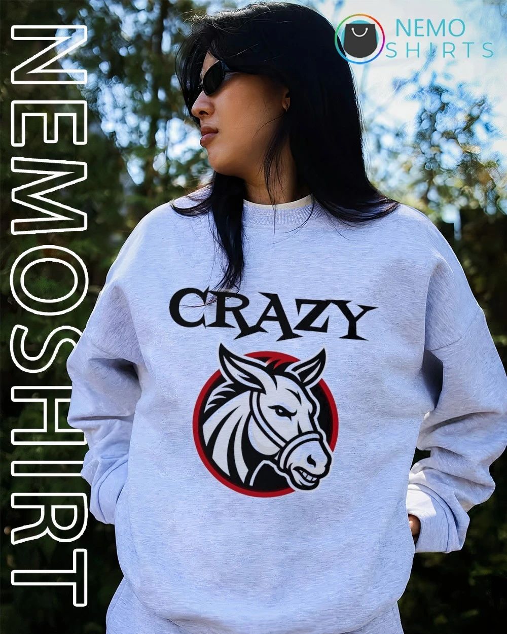 Crazy Donkey Mascot animal shirt