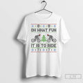 Classic Oh What Fun It Is To Ride Bicycle Ugly Christmas T Shirts