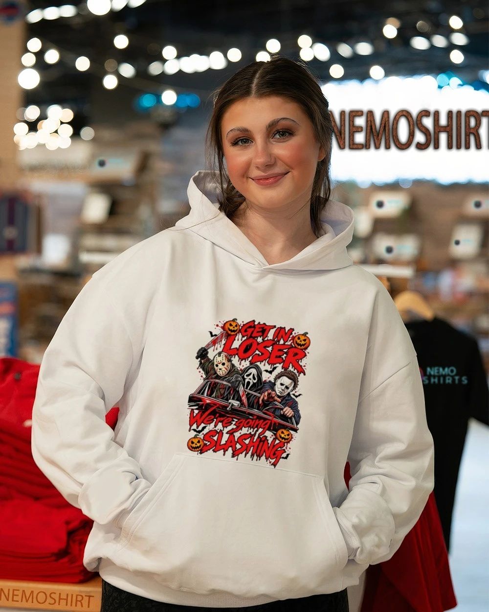 Jason Voorhees Ghostface and Michael Myers Get in Loser We’re Going Slashing shirt