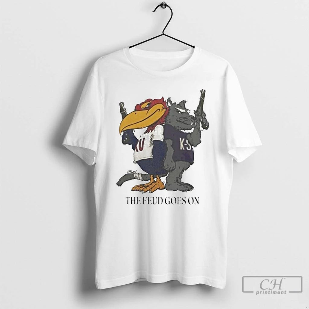 Classic Kansas Jayhawks Vs Kansas State Wildcats The Feud Goes On T Shirts