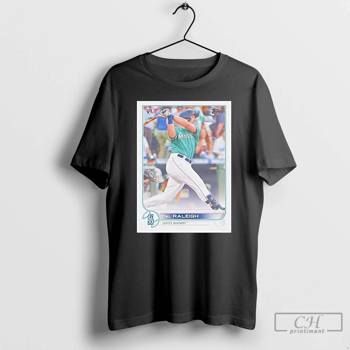Classic Cal Raleigh Batting Card Mariners Superstar T Shirts