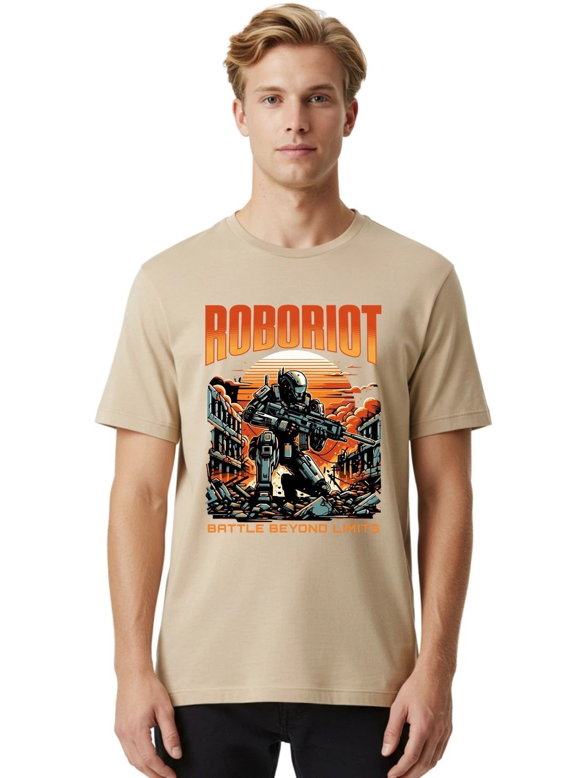 Robotriot Mens Graphic Tee,100% Cotton,Casual Summer Wear