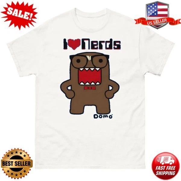 NEW I Love Nerd Domo Funny Unisex T Shirt S-5XL