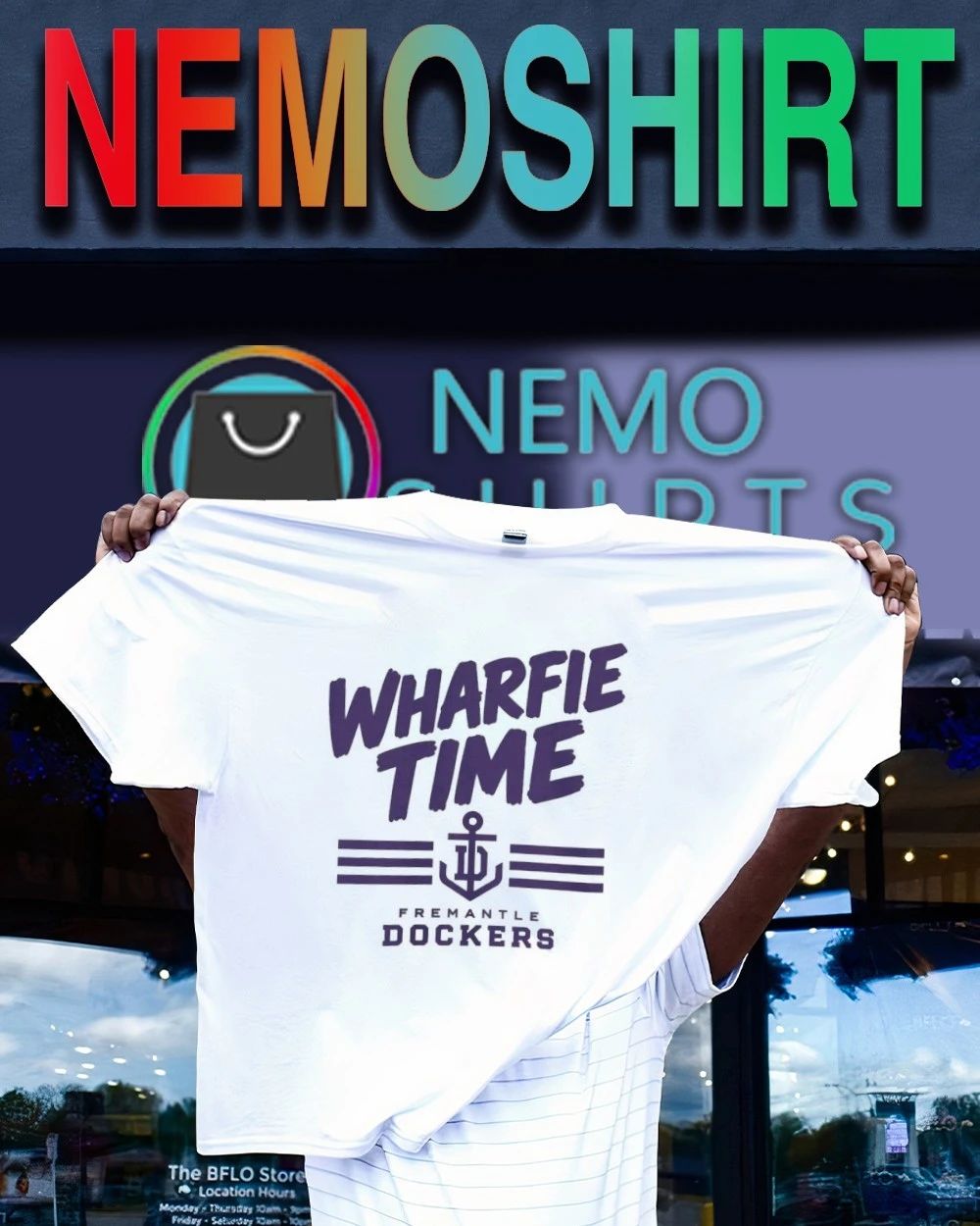 Fremantle Dockers Flagmantle Wharfie Time shirt