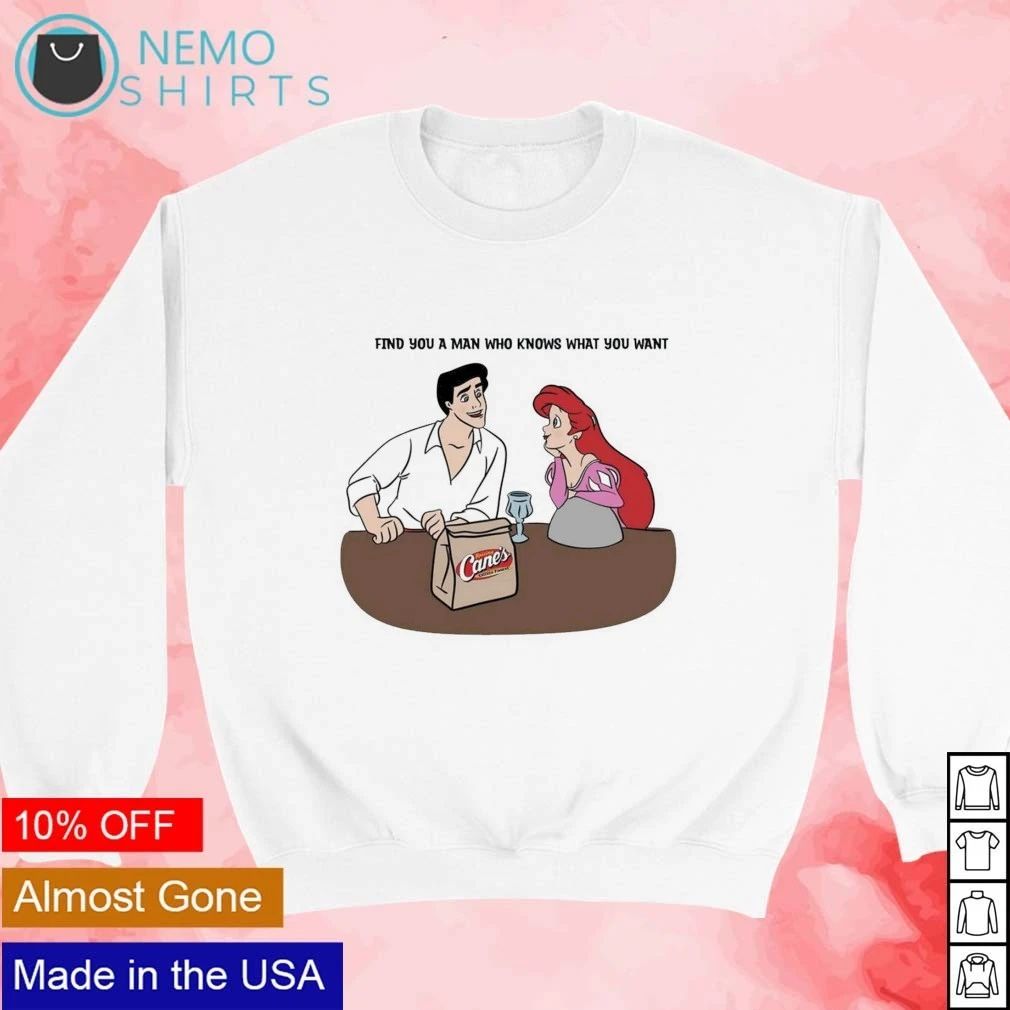 Ariel and Prince Eric Find You a Man Who Knows What You Want Raising Cane’s shirt