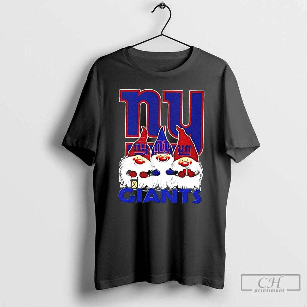 Premium New York Giants X Gnomes Xmas Christmas T Shirts