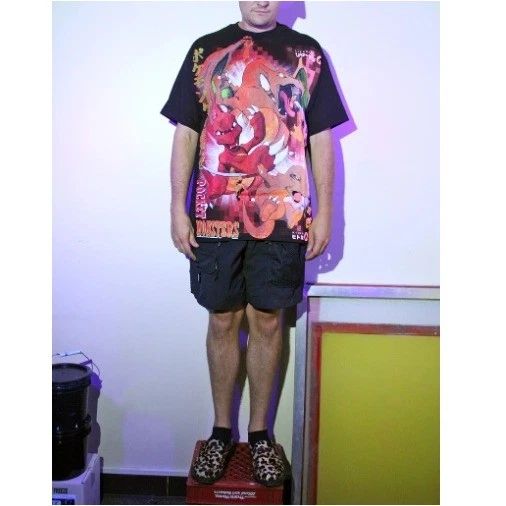 Backstock Black Japanese 'Lizardon' Evolution Line Original Fan Art Tee Size XL