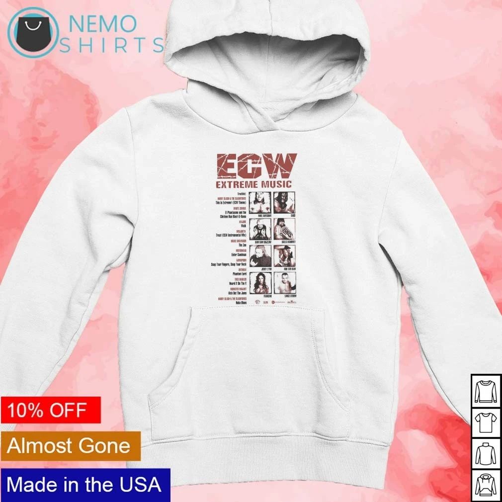 ECW Extreme Music Compilation Album Featuring Mike Awesome Sabu and Rob Van Dam shirt
