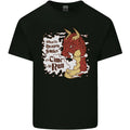 When a Dragon Smiles Fantasy RPG Mens Cotton T-Shirt Tee Top